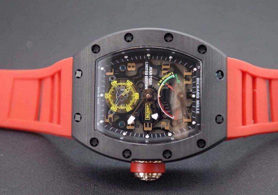 Richard Mille RM 036 replica Watch RM 036 Tourbillon G-Sensor Jean Todt Carbon Red